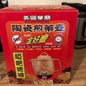 Walden Trading Electric Chinese beige herb boiler 3.75 liters ceramic kettle
